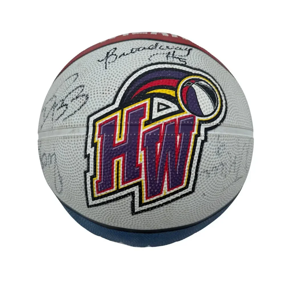 Harlem Wizards signed autographed multiple signatures basketball 10